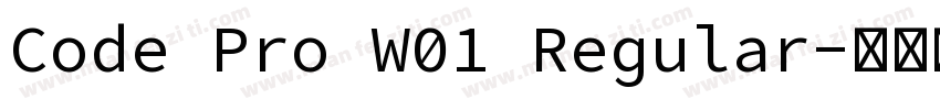 Code Pro W01 Regular字体转换
